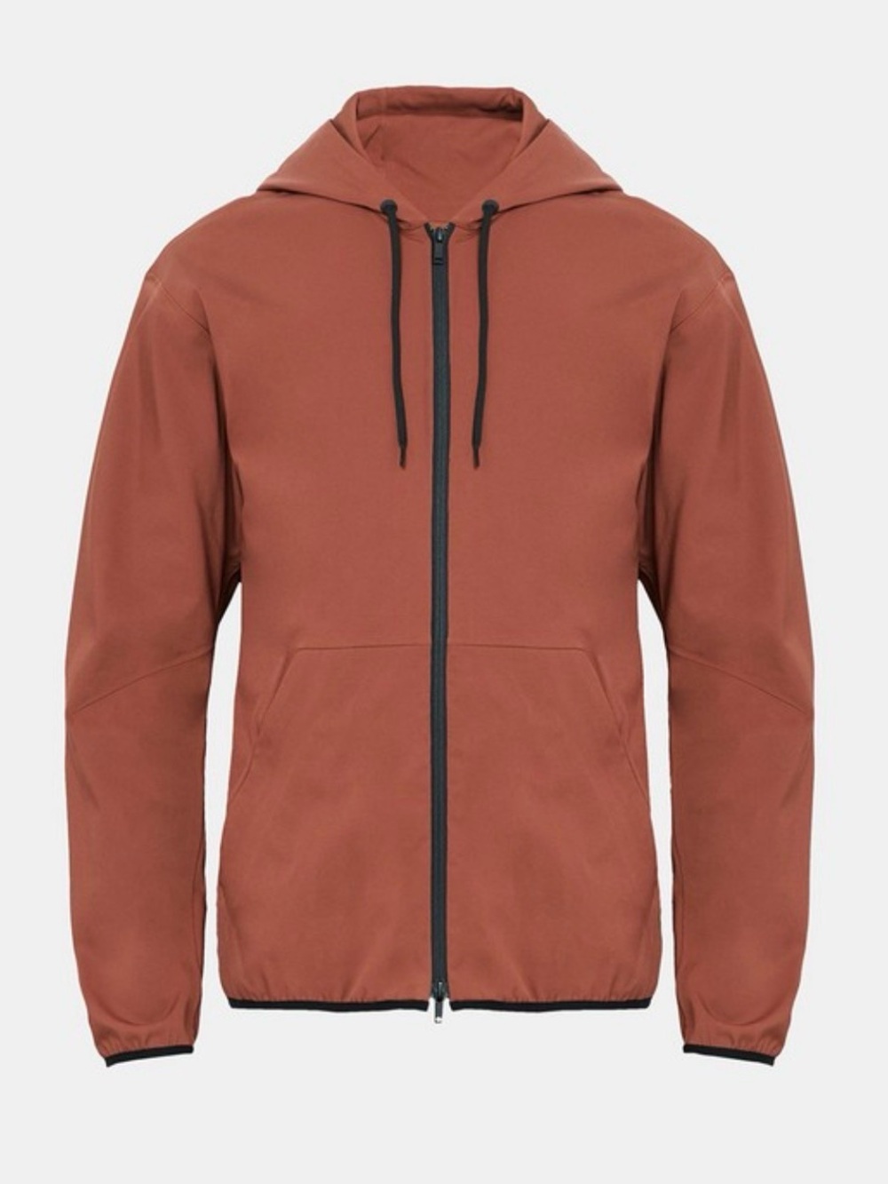 Theory Men's Burnt Orange Zip-Up Windbreaker Jacket Size Medium